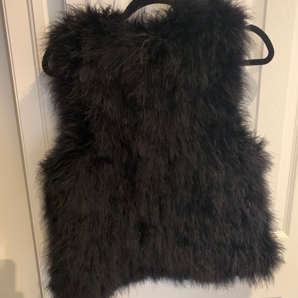 Club Monaco Black Feathered Vest - Picture 3 of 3